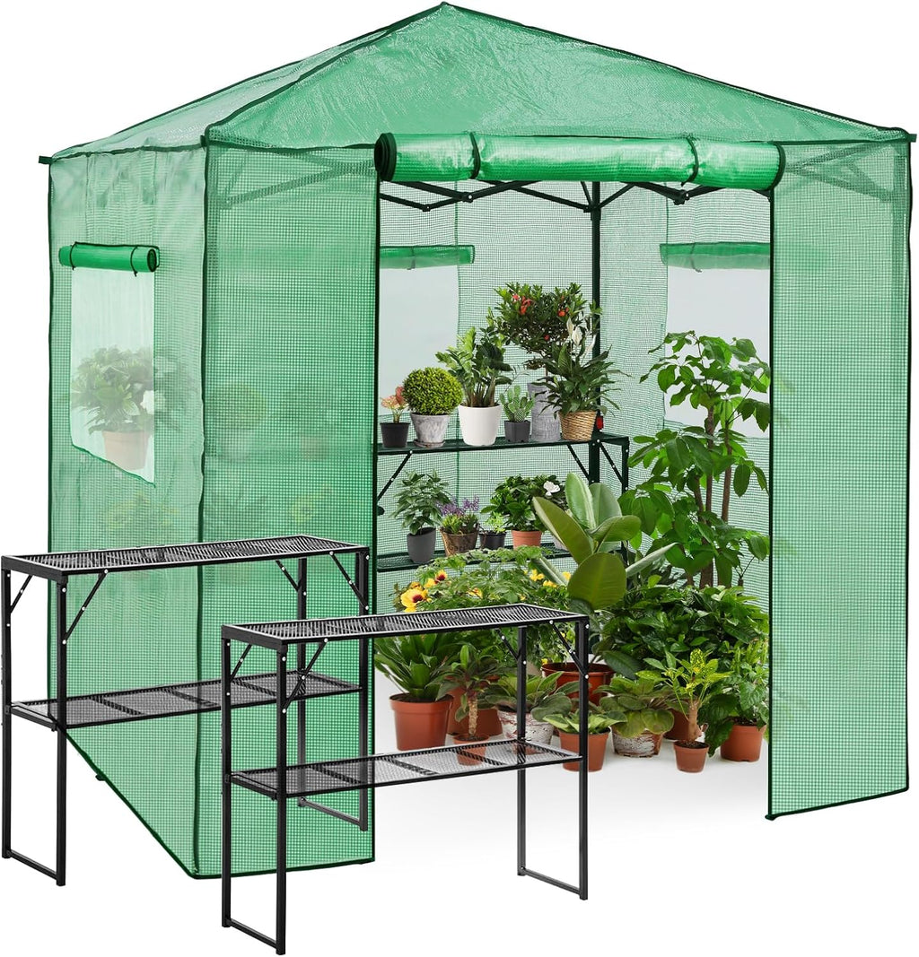 eagle peak 7x7 pop up greenhouse portable walk-in, main product view