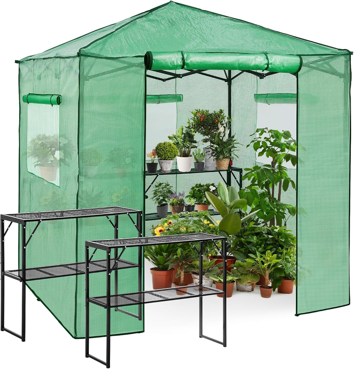 eagle peak 7x7 pop up greenhouse portable walk-in, main product view