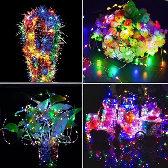 4Pack 80Ft 240LED Fairy Lights Battery Operated with Remote, Waterproof String Lights with Timer for Indoor & Outdoor, Twinkle Lights Battery Powered for Bedroom Christmas Decorations (Multicolor)