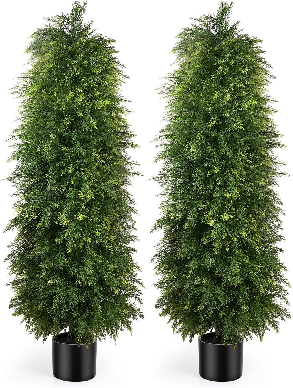 5ft artificial cedar topiary trees, outdoor artificial plants, main product view