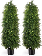 5ft artificial cedar topiary trees, outdoor artificial plants, main product view