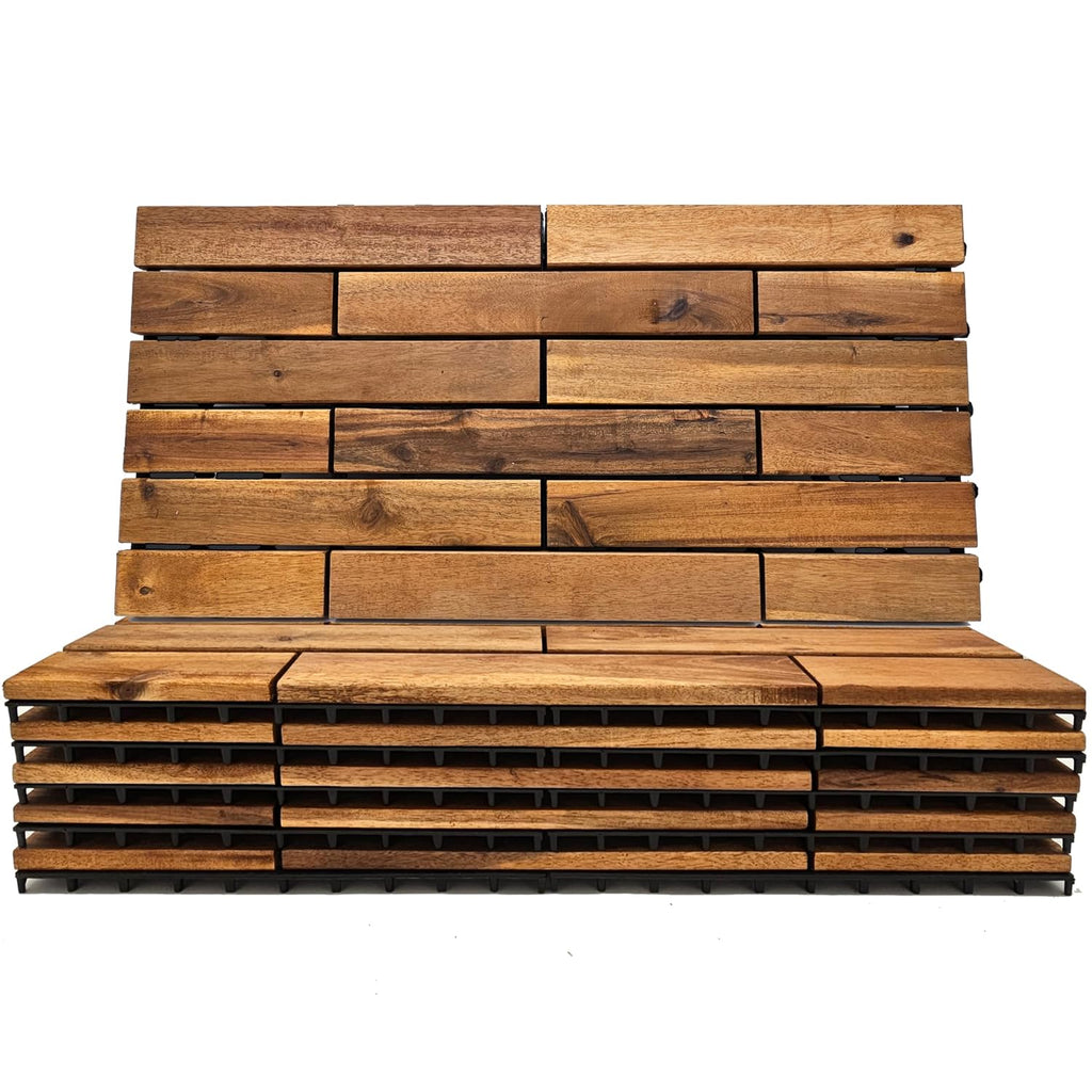 majestick goods 6-pack longboard acacia wood interlocking deck, main product view
