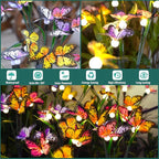 TONULAX Solar Garden Lights - Swaying Butterfly Light, Swaying in The Wind, Solar Outdoor Lights, Yard Patio Pathway Decoration, High Flexibility Iron Wire & Realistic Butterflies(8 Pack)