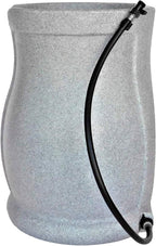 FCMP Outdoor Catalina 45-Gallon Rain Barrel – BPA-Free Flat-Back Design with 3.5 Foot Garden Hose, Shut-Off Thumb Valve, and Fixed Lid (RB-CAT-LTGRNT) Light Granite | BPA-Free Flat-Back Design with 3.5 Foot Garden Hose, Shut-Off Thumb Valve, and Fixed Lid