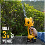 2-in-1 Cordless Pole Hedge Trimmer & Grass Shear, 14FT Reach | 20V Power with 2x4Ah Batteries, 9" Hedge Blade & Grass Shear, Multi-Angle Head, Up to 2800RPM for Shrubs and Lawn Edges