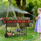 ybing elevated garden bed with wheels outdoor 42x17x30in on a desk or shelf