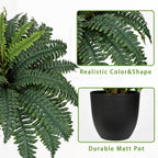 hollyone artificial large fern boston potted plant for, close-up detail