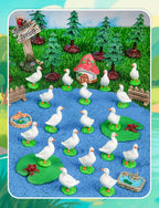 25pcs Mini Resin GooseT iny Animal Figurines Bulk | Small Desk Goose Decor for Garden Lawn Yard Micro Landscape Aquarium Potted Ornament DIY Craft
