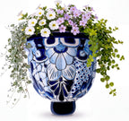 talavera wall planter - handmade mexican hanging pot, main product view