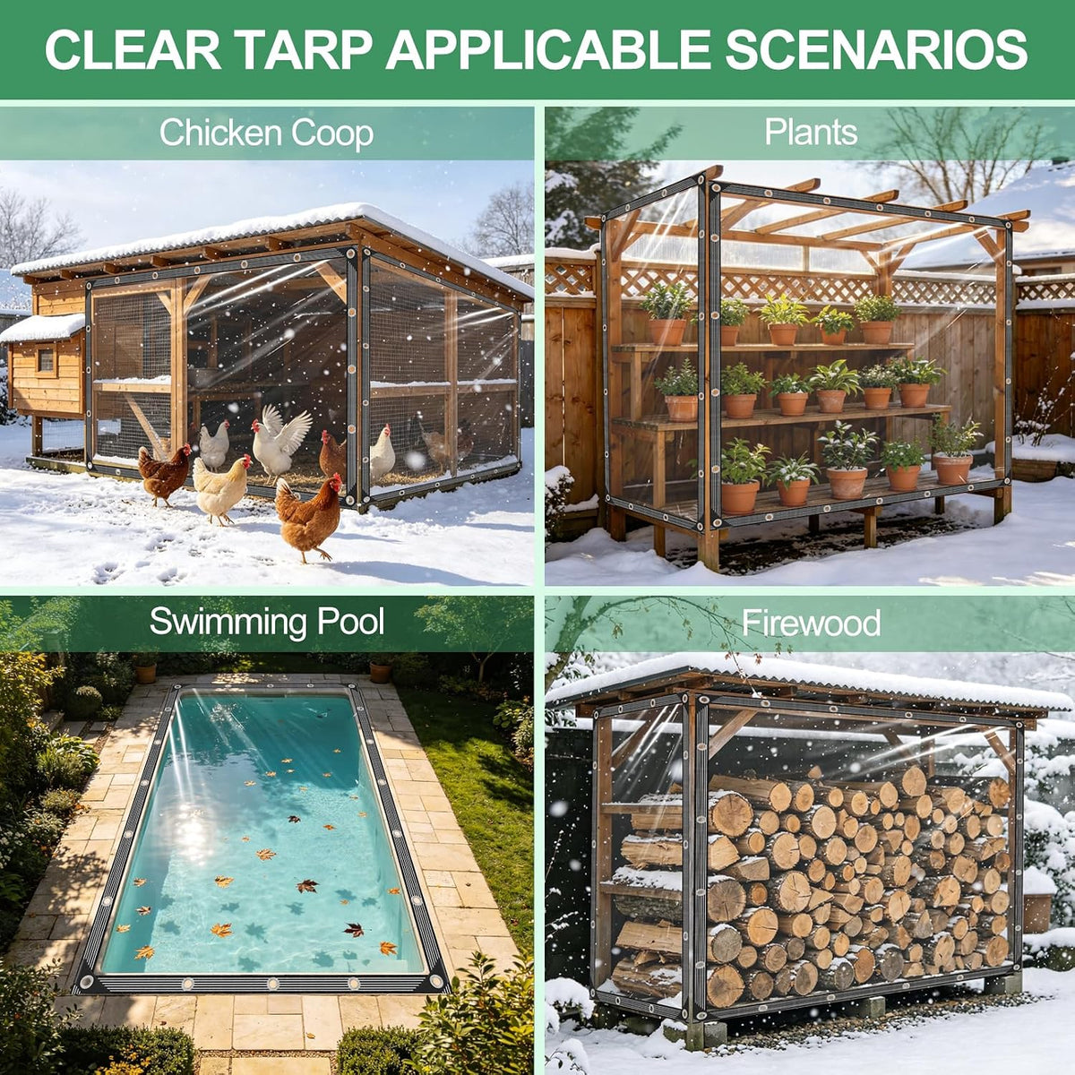 clear tarp 6x10ft heavy duty waterproof clear tarps, package contents