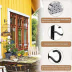Ceiling Hooks for Hanging Plant, Hanger for Indoor and Outdoor Plant Pots Holder, Wall Hook for Planters, Flower Basket, Wind Chimes, Lanterns, Lights, Bird Feeders, Home Decor-2.5Inch 2Pack