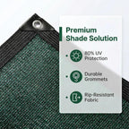 80% shade cloth,chicken coop shade cover, sturdy sunblock, front angle view