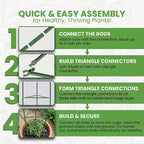 Tomato Cage - Large Trellis Stakes and Plant Support Structures for Vegetables and Climbing Plants - Tall Tomato Cages for Garden, Pots, Raised Garden Bed Outdoor Supplies (3 Pack - Up to 48")