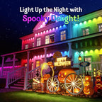 Fitop Permanent Outdoor Lights, 100FT RGB LED Eaves Light for Home, IP67 Waterproof Outdoor Strip Light, Extendable, DIY Scene Modes, Music Sync, App/Remote Control