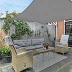 AsterOutdoor Sun Shade Sail Rectangle 8' x 12' UV Block Canopy for Patio Backyard Lawn Garden Outdoor Activities, Gray