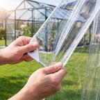 clear tarp heavy duty with metal grommets, 14, side view