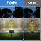 Fabrito Large Solar Spot Lights Outdoor 2 Pack, 1000 Lumens High Brightness, IP65 Waterproof Solar Spotlight with 136 LEDs, Dusk to Dawn Solar Landscape Lights for Yard, Garden, Pathway, Plants(White)