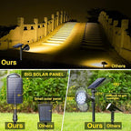 ROSHWEY Solar Spot Lights Outdoor Spotlight 18 LED Waterproof Landscape Spotlight for Garden Lawn Backyard Patio Porch Wall Deck Garage (WarmWhite- 2 Pack)
