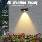 Solar LED Wall Light,RGB Color Changing Spotlight - Waterproof Outdoor Garden Path Lighting,10 Modes Auto On/Off,IP44 ABS Material,30H Runtime No Wiring Needed for Yard & Courtyard (6 P)