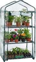 pure garden 3 tier mini greenhouse, 27.5x19x50-inch, main product view
