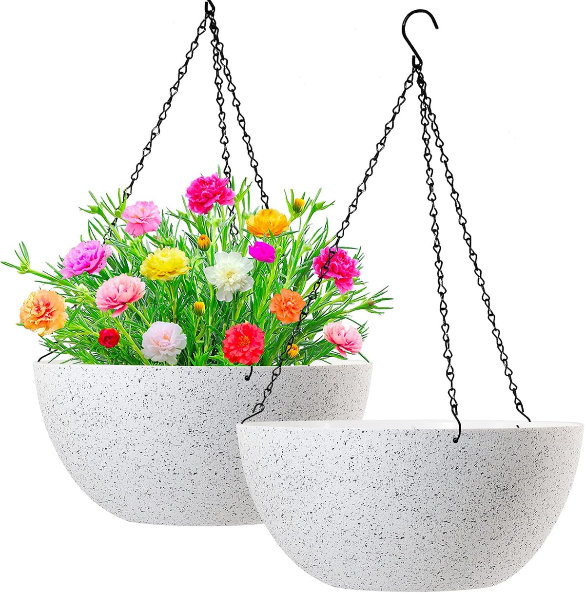 wousiwer 13 inch 2pack large hanging planters for, main product view