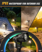 6W 700LM Low Voltage Landscape Lighting, 12V AC/DC 3000K Warm White LED Low Voltage Landscape Lights, IP65 Waterproof Outdoor Spotlights with Connectors for Garden Tree Yard 12Pack W01SLP1206