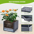 GENMOUS 4 Tiered Tomato Planter with Box Trellis, 56'' Raised Garden Bed Planter Boxes, Tomato Cages for Garden Patio Climbing Plants Vegetable Vine Flowers Outdoor & Indoor