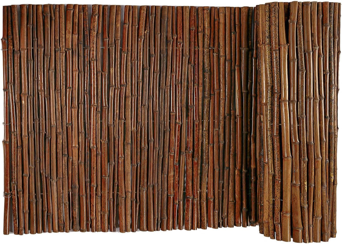 carbonized bamboo fence 3ft x 8ft, natural outdoor, main product view