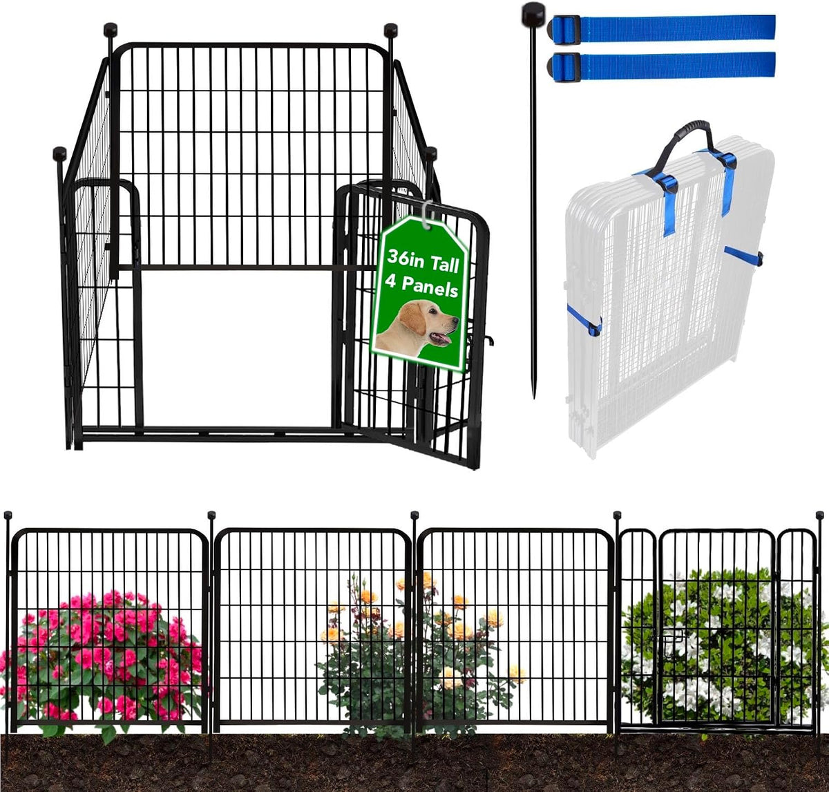 adavin garden fencing 36 inch high, low threshold, main product view