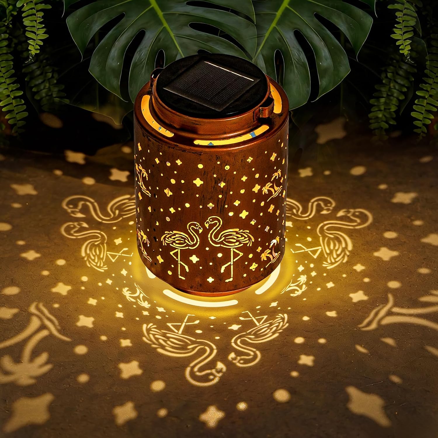 Flamingo Solar Lanterns, Mothers Day Gifts for Mom Grandma Women, Flamingo Gifts for Women, Outdoor Waterproof Hanging Garden Decor Light for Patio Yard Pool