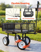 vevor 500 lbs steel garden cart with work, package contents
