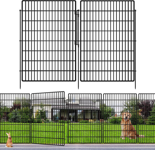 10 panels garden fencing animal barrier with lock, main product view