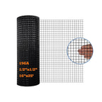 Black PVC Coated Hardware Cloth 16 Inch x 25 Foot -1/2 Inch x 1/2 Inch 19GA