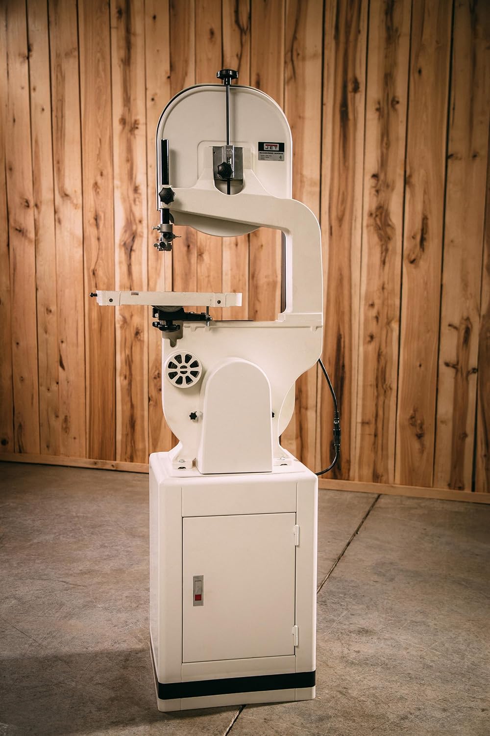 jet 14-inch woodworking band saw, 1 hp, 115/230v, front angle view