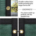 UPGRADE Privacy Fence Screen 6'x48' Dark Green Outdoor 90% Visibility Blockage 170 GSM Mesh Shade Cover Panels for Backyard,Balcony,Home Decoration with Zip Ties,Customized Avaliable