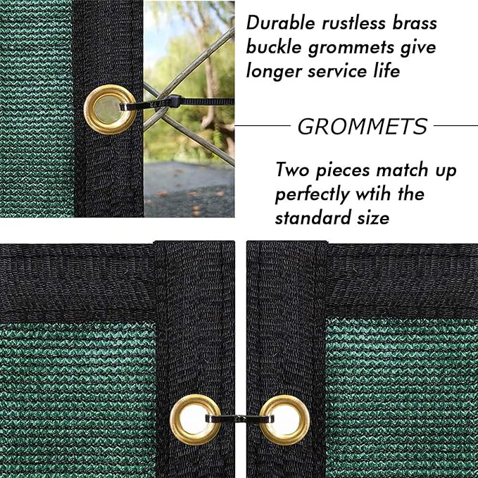UPGRADE Privacy Fence Screen 6'x48' Dark Green Outdoor 90% Visibility Blockage 170 GSM Mesh Shade Cover Panels for Backyard,Balcony,Home Decoration with Zip Ties,Customized Avaliable