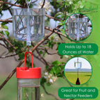Nectar Protector 18 oz Clear Ant Moat for Bird Feeders | See-Through Bowl Shows Water Level at a Glance - 18 oz Ant Moat Hangs Between Hook and Feeder to Protect Nectar