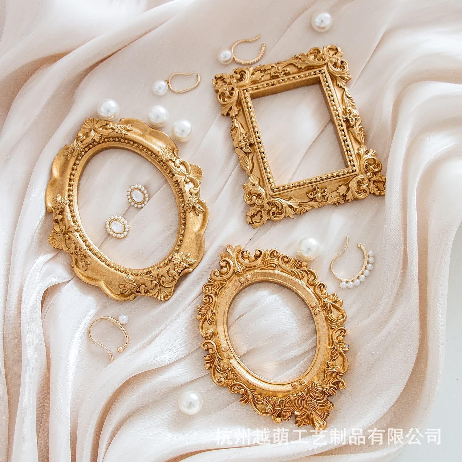 D-Doner 6 pcs Picture Frames Fondant Molds Photo Mirror Silicone Wedding Cake Decorating Mold for Cookie, Chocolate, Candy, Cupcake Topper, Polymer Clay, Soap Wax Making