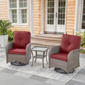 belord swivel patio chairs wicker set - outdoor, main product view