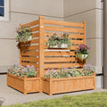 aoxun air conditioner fence, 2-panel wood privacy screen, main product view