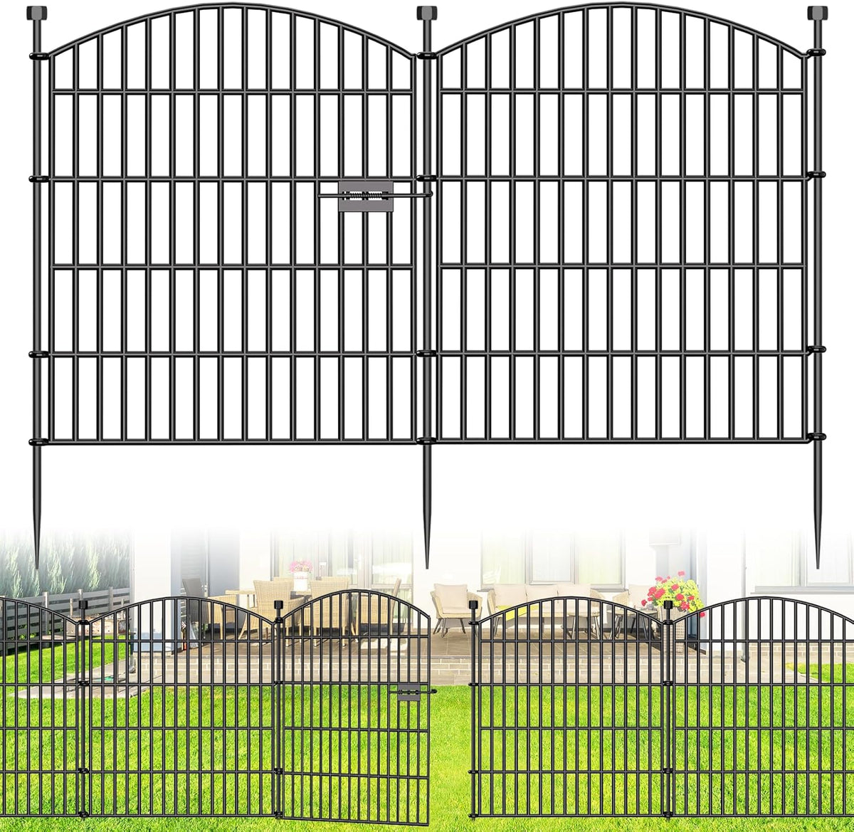 10 panel no dig decorative garden fence with, main product view