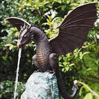 Dragon Spitters for Small Ponds,Animal Pond Fountains,Outdoor Water Feature Statue, Koi Fish Ponds Gardens Water Outlet Sprayer, for Balcony, Courtyard and Home