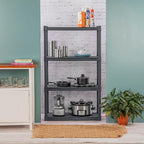 Sterilite 4 Shelf Unit, Heavy-Duty Shelving Storage and Utility Rack - Standing Plastic Organizer Shelves for Kitchen, Bathroom, and Garage