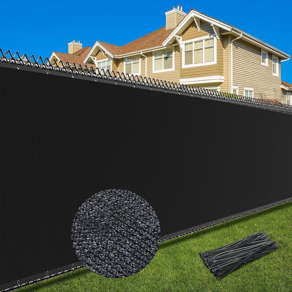privacy fence screen 170gsm 4x25 ft heavy duty, main product view