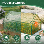 superlele 6x3x3ft mini greenhouse with 2 large zipper, close-up detail
