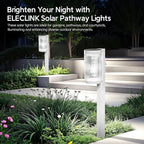 Solar Pathway Lights Outdoor, 6 Pack Upgraded Outdoor Solar Lights for Outside Super Bright Up to 12Hrs, IP65 Waterproof Solar Garden Lights for Yard Landscape Path Walkway Decor(Cool White)