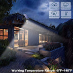 Solar Lights Outdoor Motion Sensor Flood Lights 2000LM IP67 Waterproof Security Spot Lights for Yard Garden Patio 4 Pack
