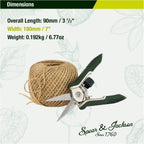 Spear & Jackson Kew Gardens Urban Oasis Collection CUTTINGSET19K Snips & Twine Set - Essential Pruners and 100m Natural Garden Twine