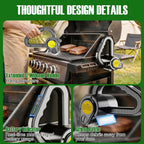 Electric Grill Brush for Outdoor Grill - 4400mAh Rechargeable BBQ Grill Cleaner with LED Light/Screen,150-Min Runtime Cordless Grill Cleaning Brush for Barbecue Grates, No Bristle Shedding