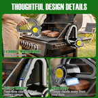 Electric Grill Brush for Outdoor Grill - 4400mAh Rechargeable BBQ Grill Cleaner with LED Light/Screen,150-Min Runtime Cordless Grill Cleaning Brush for Barbecue Grates, No Bristle Shedding